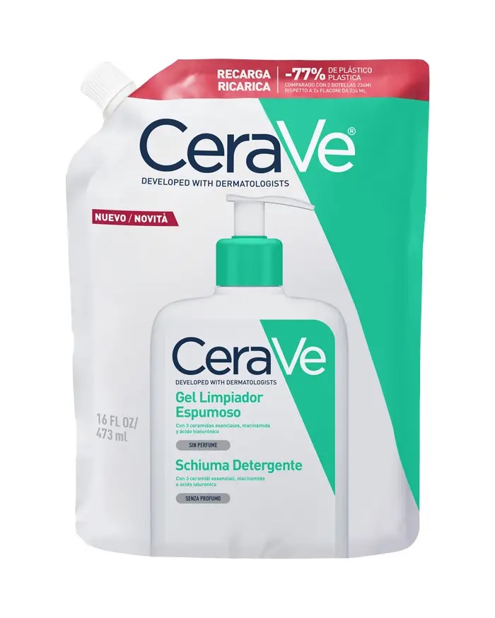 Cerave Bolsa Refil Gel Limpiador Espumoso 473ml