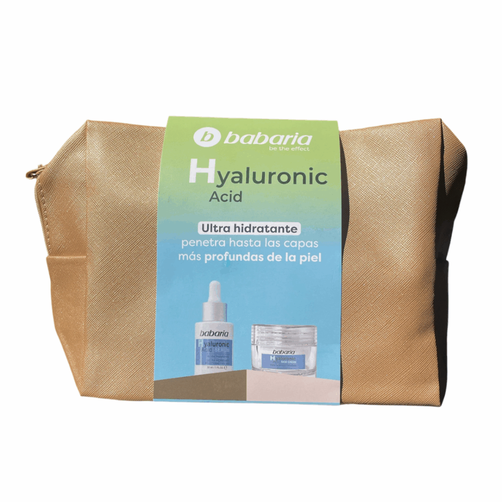 Kit ácido hialurónico (serum + crema + cosmetiquera)