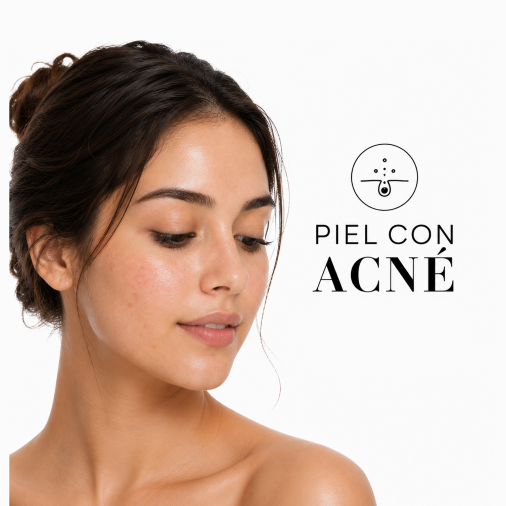 Piel con acné