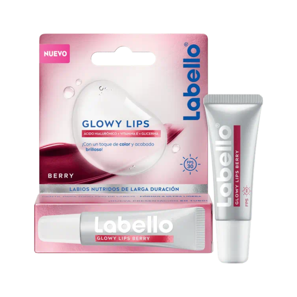Labello Glowy lips Berry con color
