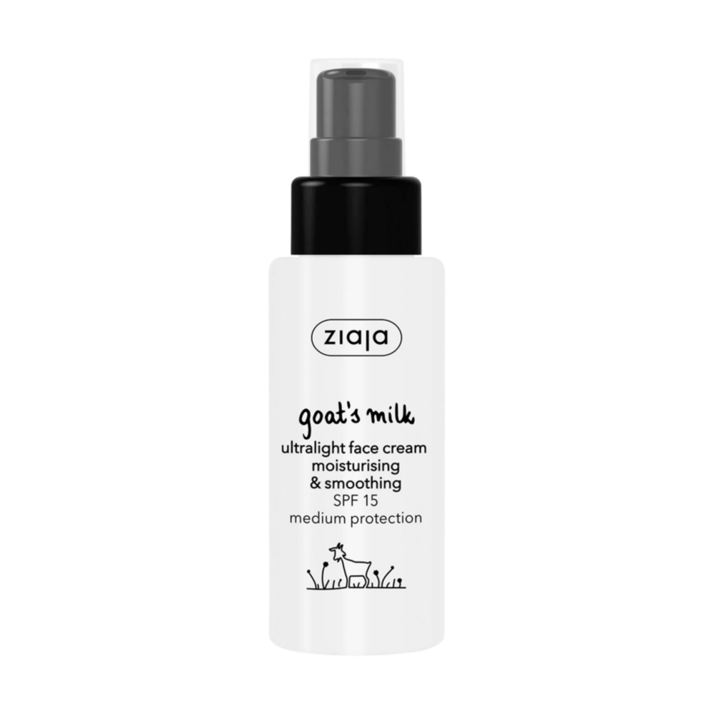 Leche de cabra Crema facial ultralight hidratante y suavizante SPF 15